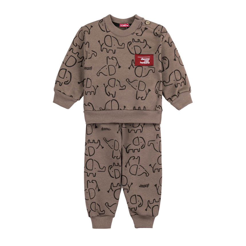 DOMER 4633 02 Παιδικό Σετ Φόρμας Καφέ
