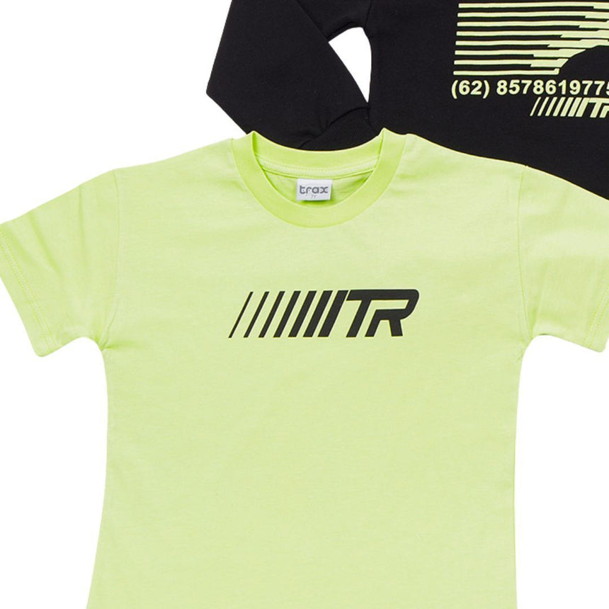 Trax Παιδικό Σετ Φόρμας 3 Τεμαχίων Ζακέτα, Μπλούζα & Παντελόνι Μαύρο 49310