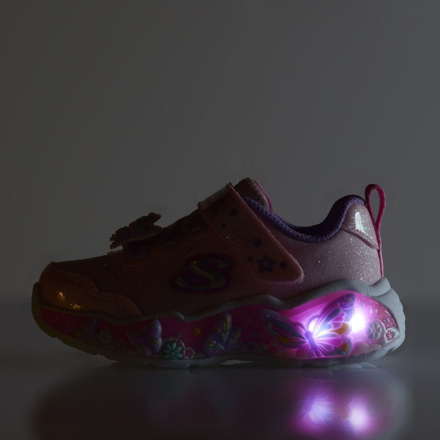 SKECHERS S-Lights: Lil Butterfly Bliss (303066N-LPMT)ΒΡΕΦΙΚΑ ΠΑΠΟΥΤΣΙΑ ΦΩΤΙΖΟΜΕΝΑ ΡΟΖ