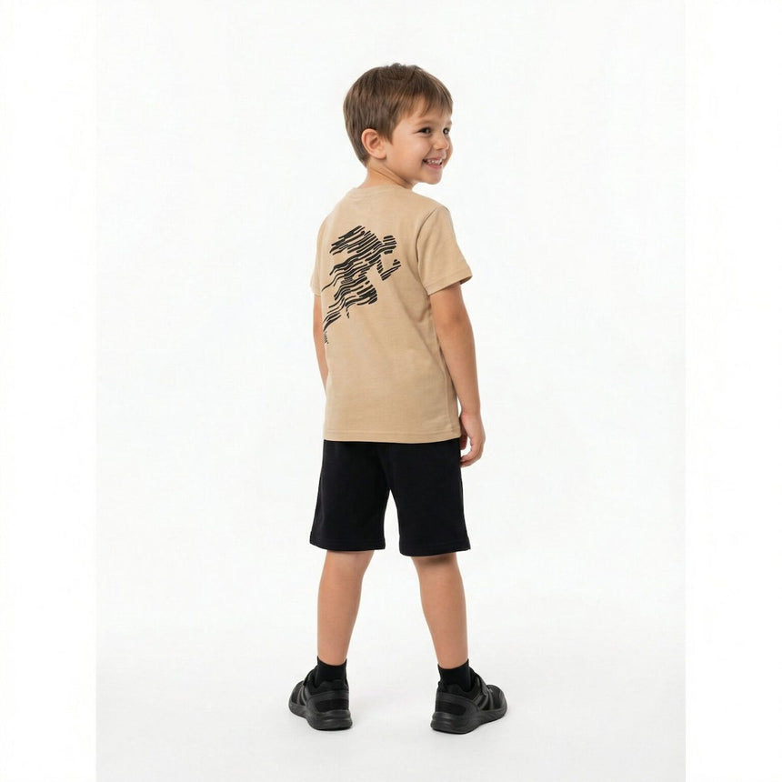 Trax Παιδικό Σετ 2 Τεμαχίων Μπλούζα & Σορτς για Αγόρι Μπεζ 49345-2