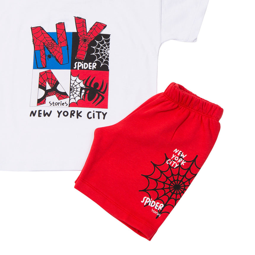 Trax Παιδικό Σετ 2 Τεμαχίων Μπλούζα & Σορτς για Αγόρι Λευκό 49447