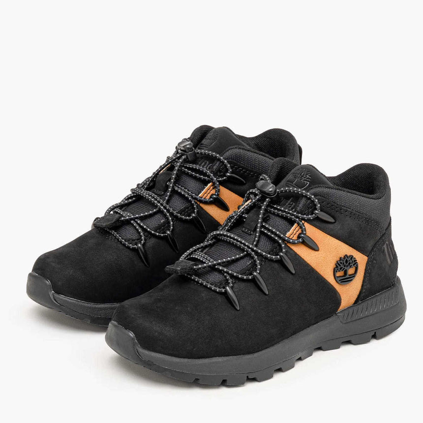 Timberland Sprint Trekker Δερμάτινα Παιδικά Sneakers Μποτάκια Μαύρα TB0A6BXDEMJ