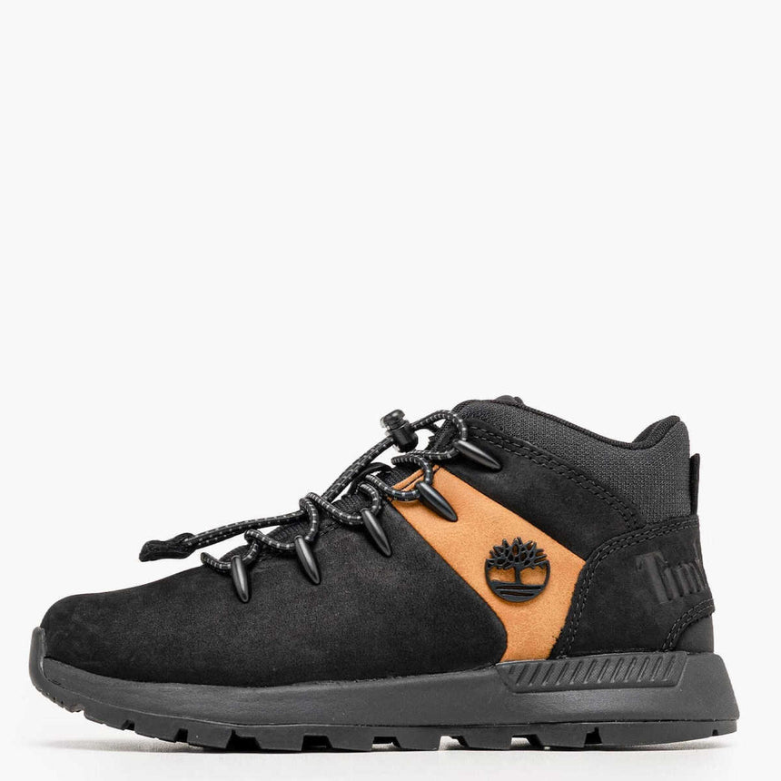 Timberland Sprint Trekker Δερμάτινα Παιδικά Sneakers Μποτάκια Μαύρα TB0A6BXDEMJ