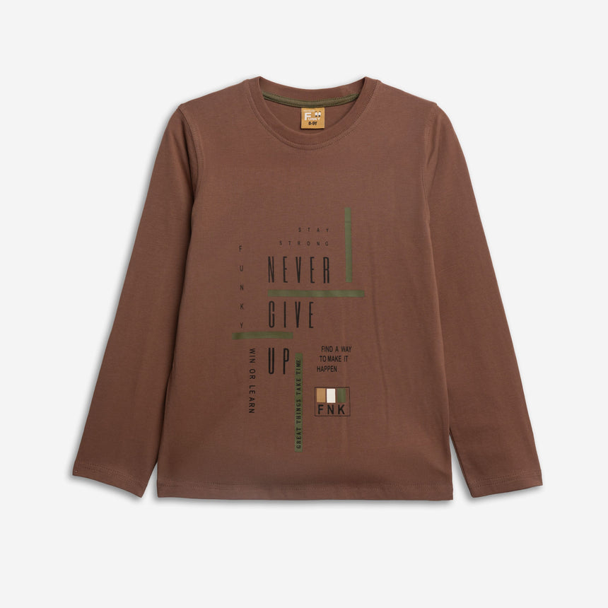 FUNKY FOR KIDS 226-106104-2 Μπλούζα αγόρι bitter chocolate