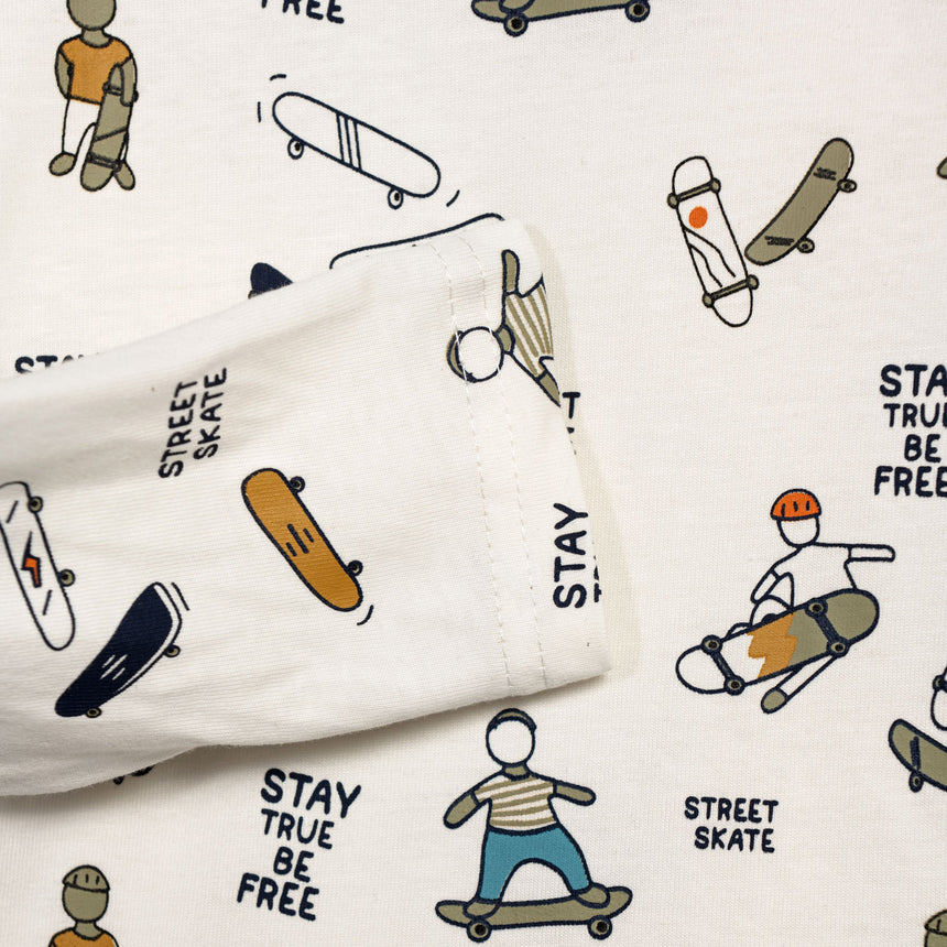 FUNKY FOR KIDS 226-306113-2 Μπλούζα αγόρι εκρού allover