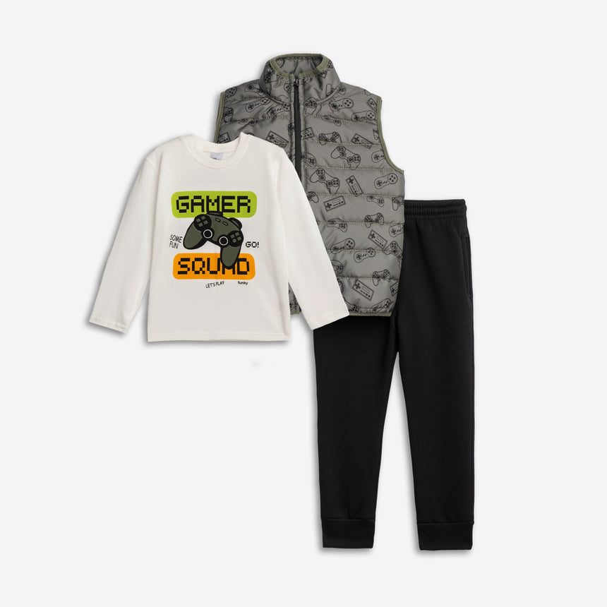 FUNKY FOR KIDS 226-395111-2 Σετ 3 τμχ τζάκετ αμάνικο αγόρι