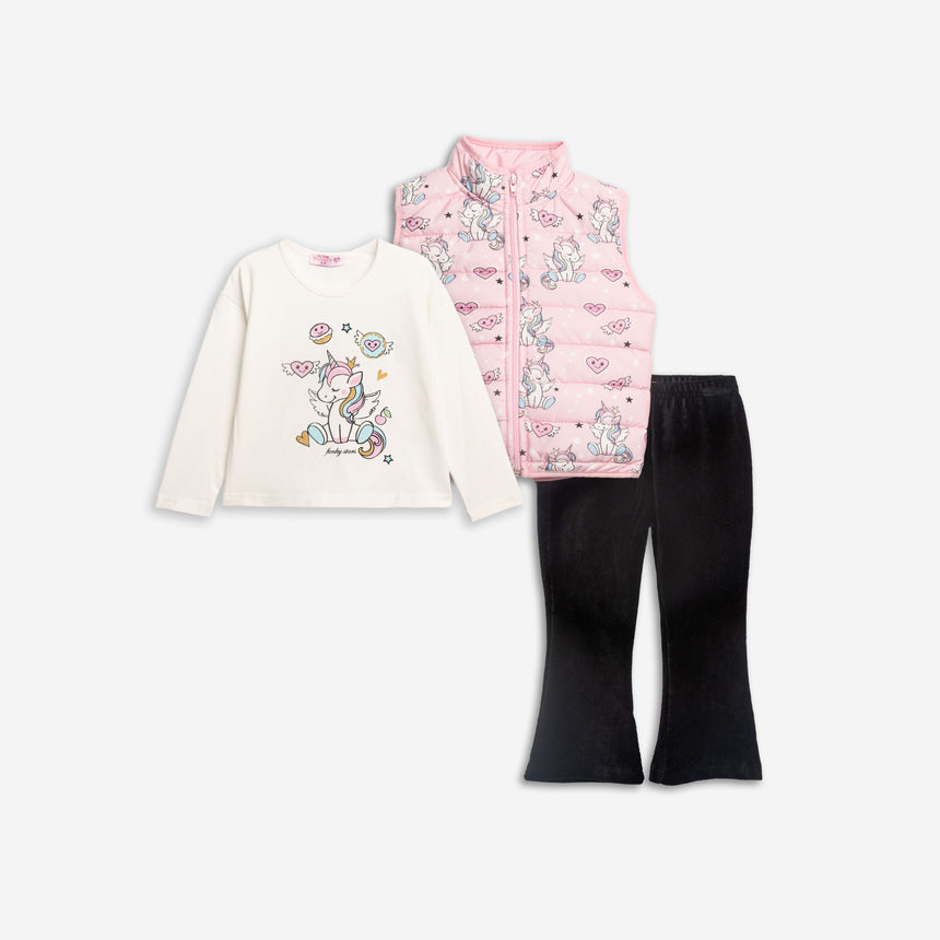 FUNKY FOR KIDS 226-795103-1 Set of 3pcs sleeveless jacket for girl