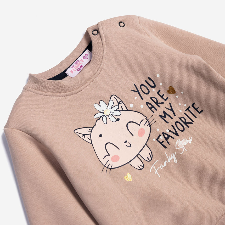 FUNKY FOR KIDS 226-917103-1 Girl's sweatshirt and jumpsuit set