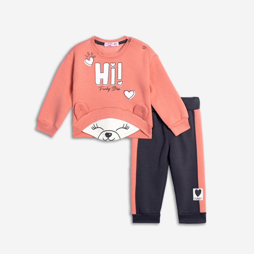 FUNKY FOR KIDS 226-917113-1 Girl's sweatshirt and jumpsuit set