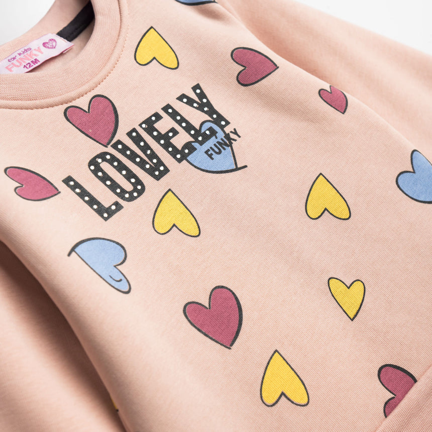 FUNKY FOR KIDS 226-917121-1 Girl's sweatshirt and jumpsuit set