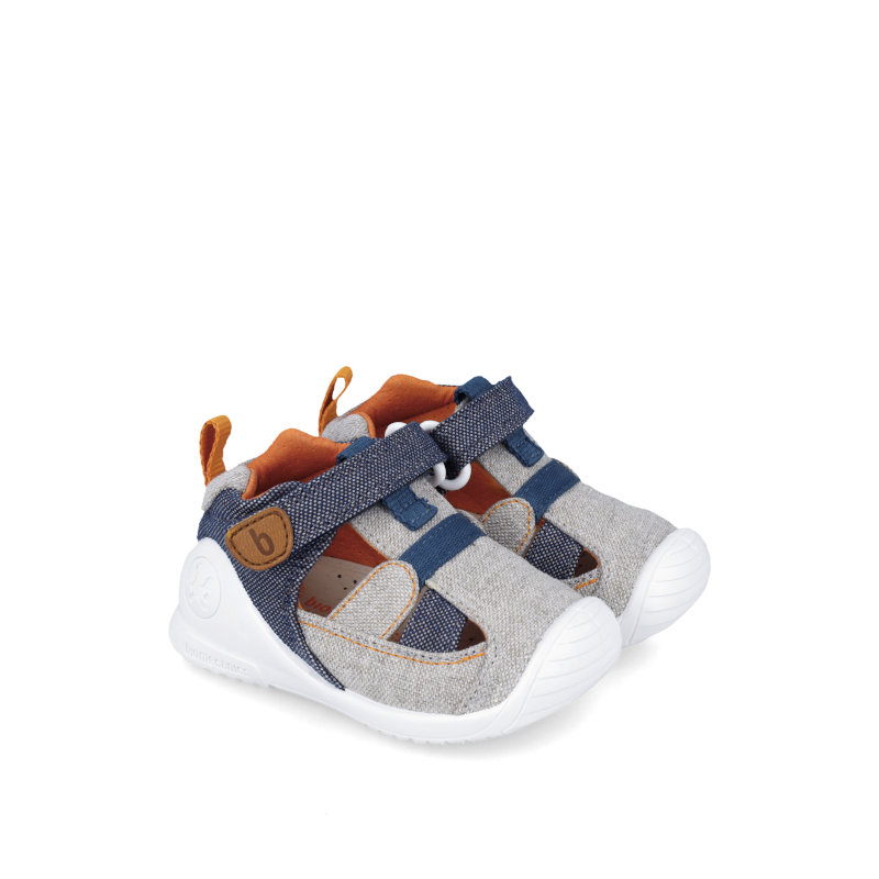 Biomecanics Παπουτσοπεδιλα Ανατομικα 242186-B Gris Y Azul Marino