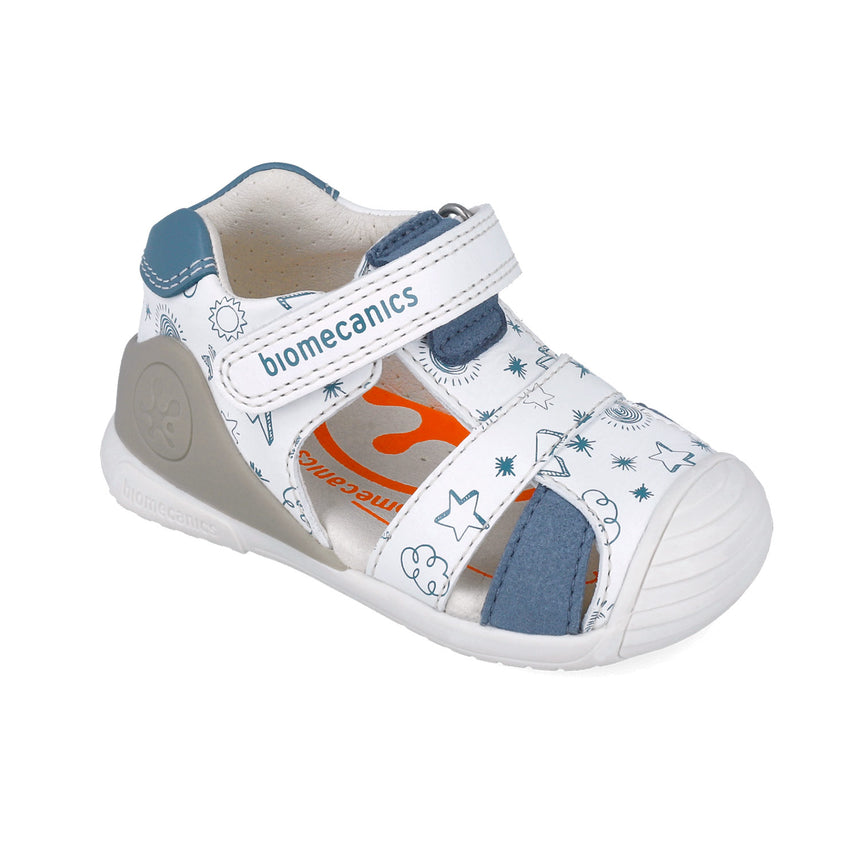 Biomecanics 252116-B834 SANDALIA ESTAMPADA BLANCO Y INDIGO