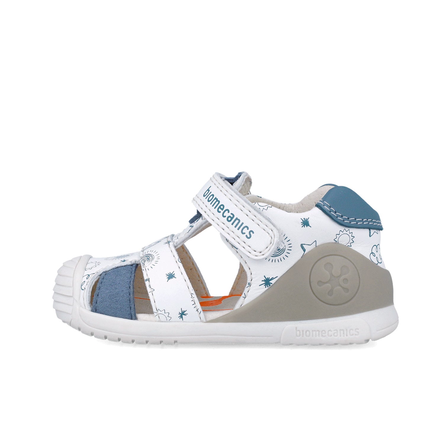 Biomecanics 252116-B834 SANDALIA ESTAMPADA BLANCO Y INDIGO