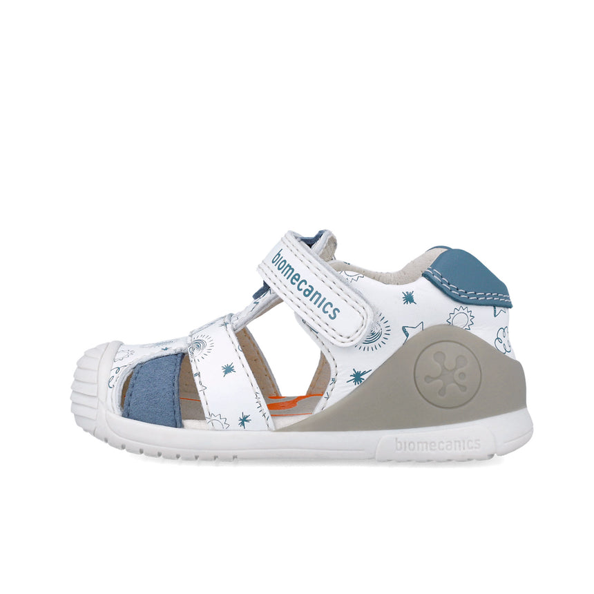 Biomecanics 252116-B834 SANDALIA ESTAMPADA BLANCO Y INDIGO