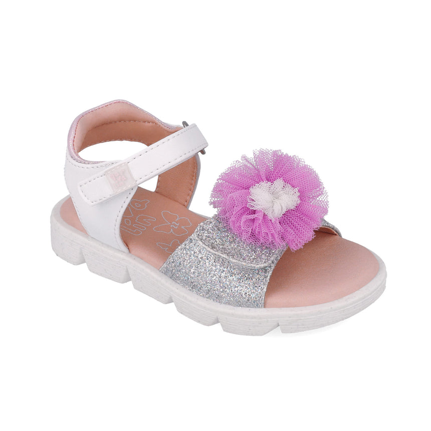 Garvalin SANDALIA POM POM 252402-B050 BLANCO