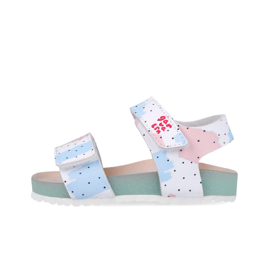 Garvalin SANDALIA ESTAMPADA 252460-B050 BLANCO