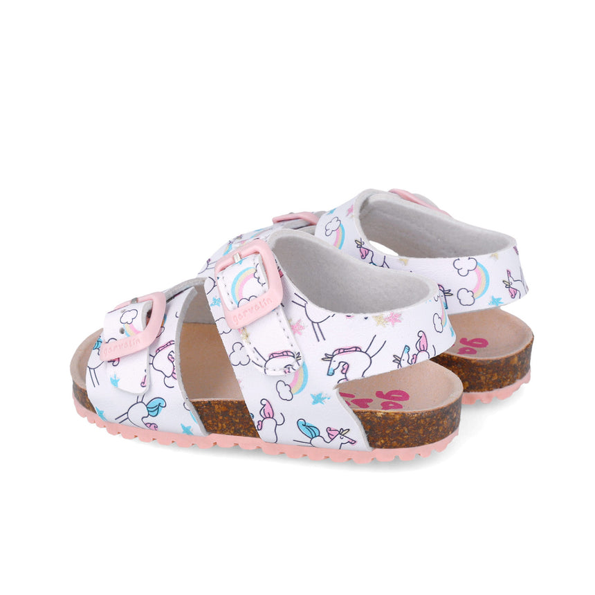 Garvalin SANDALIA ESTAMPADA 252463-B050 BLANCO