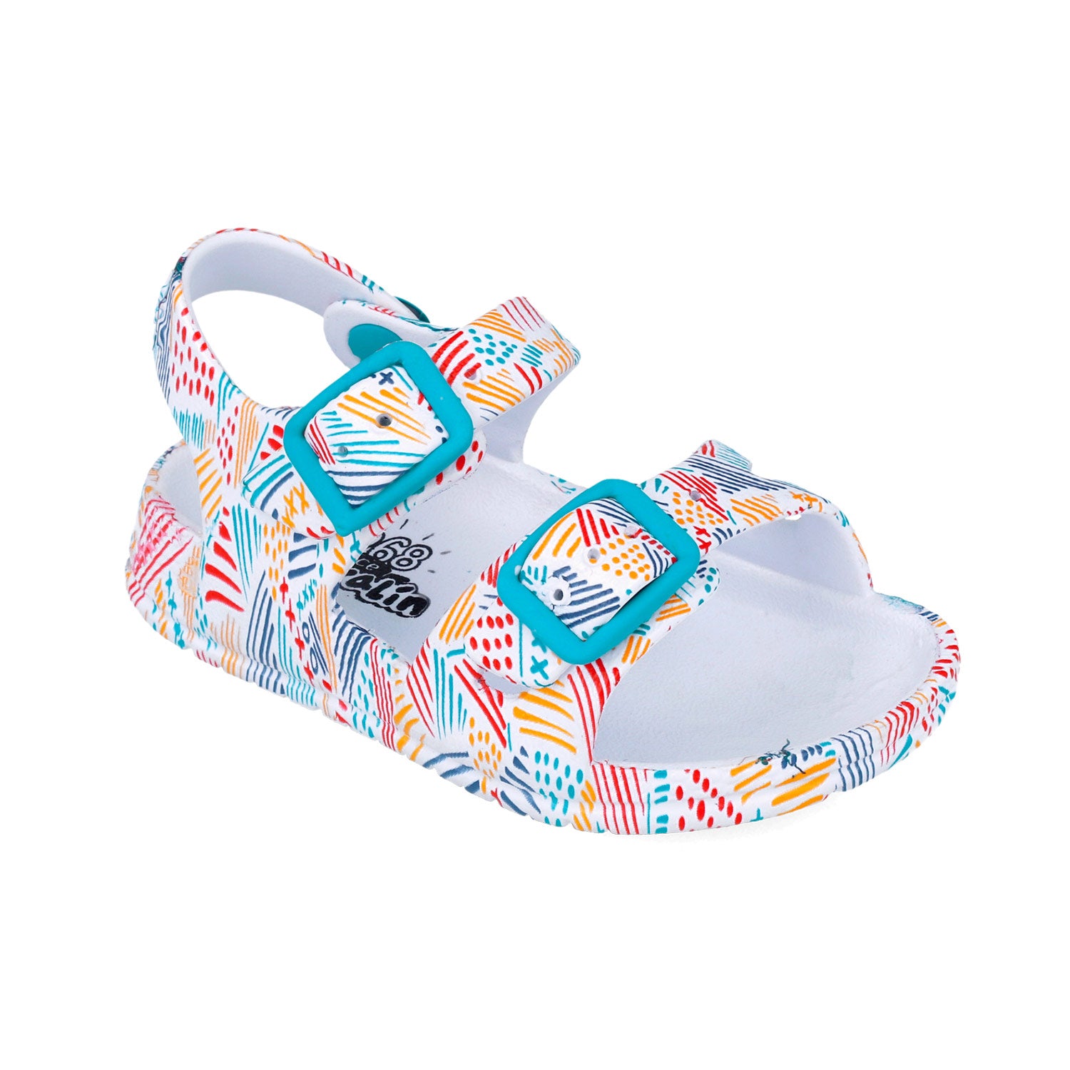 Garvalin SANDALIA AGUA ESTAMPADA 252851-A050 BLANCO