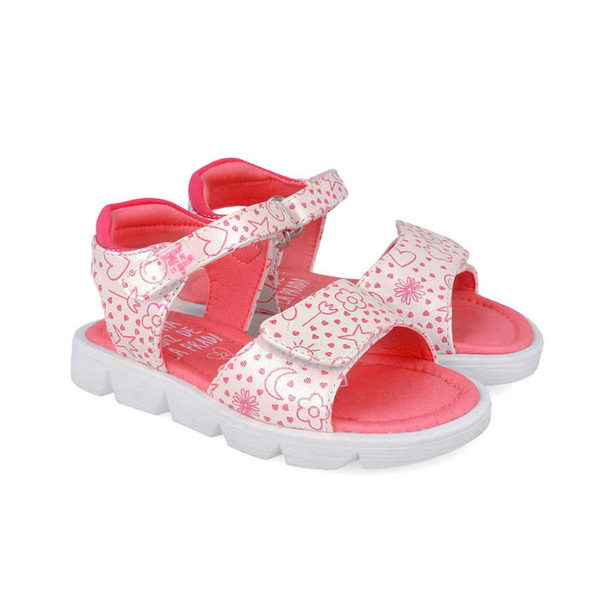 Agatha Ruiz De La Prada SANDALIA ESTAMPADA 252926-A050 BLANCO