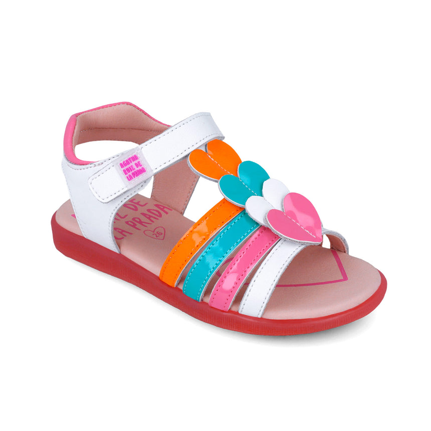 Agatha Ruiz De La Prada 252965-A050 SANDALIA CORAZONES BLANCO