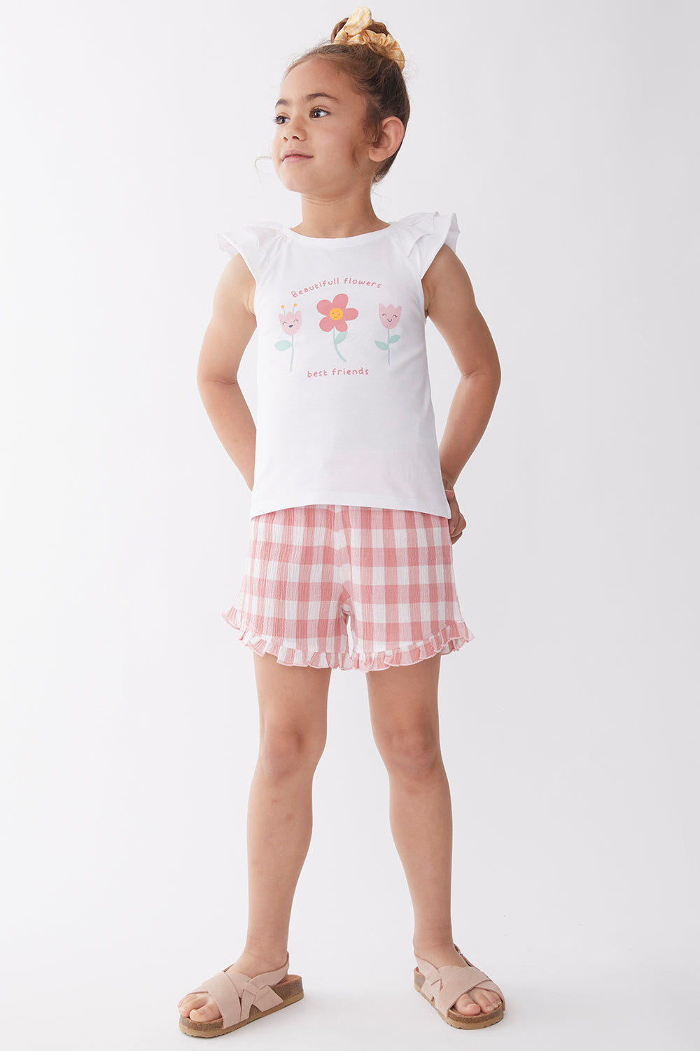 Street Monkey 253045 girl's set cuadros vichy
