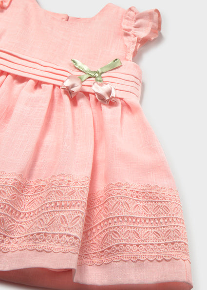 Mayoral Παιδικό Φόρεμα Αμάνικο με Δαντέλα Ροζ Απαλο 26-01907-043