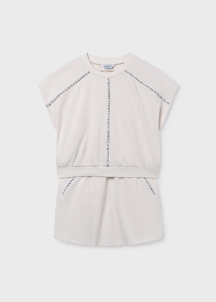 Mayoral Παιδικό Σετ με Φούστα Καλοκαιρινό 2τμχ Μπεζ 26-06919-061