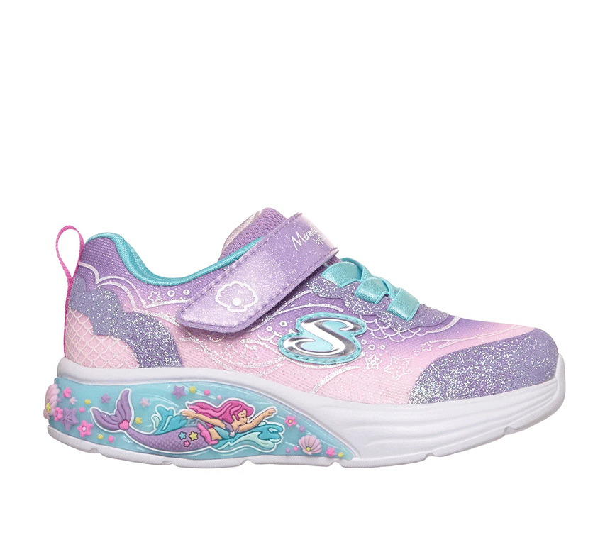 Skechers παιδικά αθλητικά με φωτάκια Μώβ 303061N-LVMT