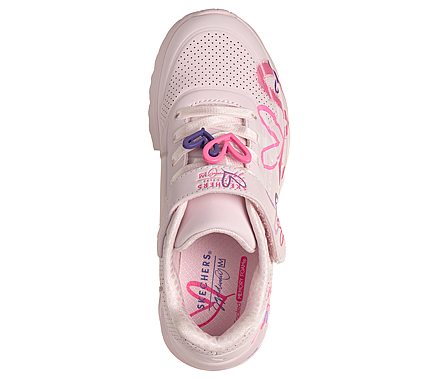 Skechers uno lite- heart status 314966L-lpmt light pink αθλητικο κοριτσι με καρουλες ροζ