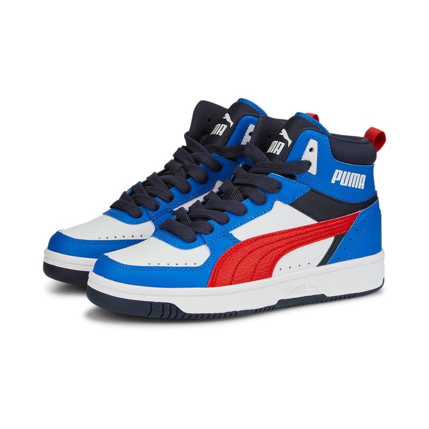 Puma Rebound Joy Blocked Jr puma white-burnt red-blue