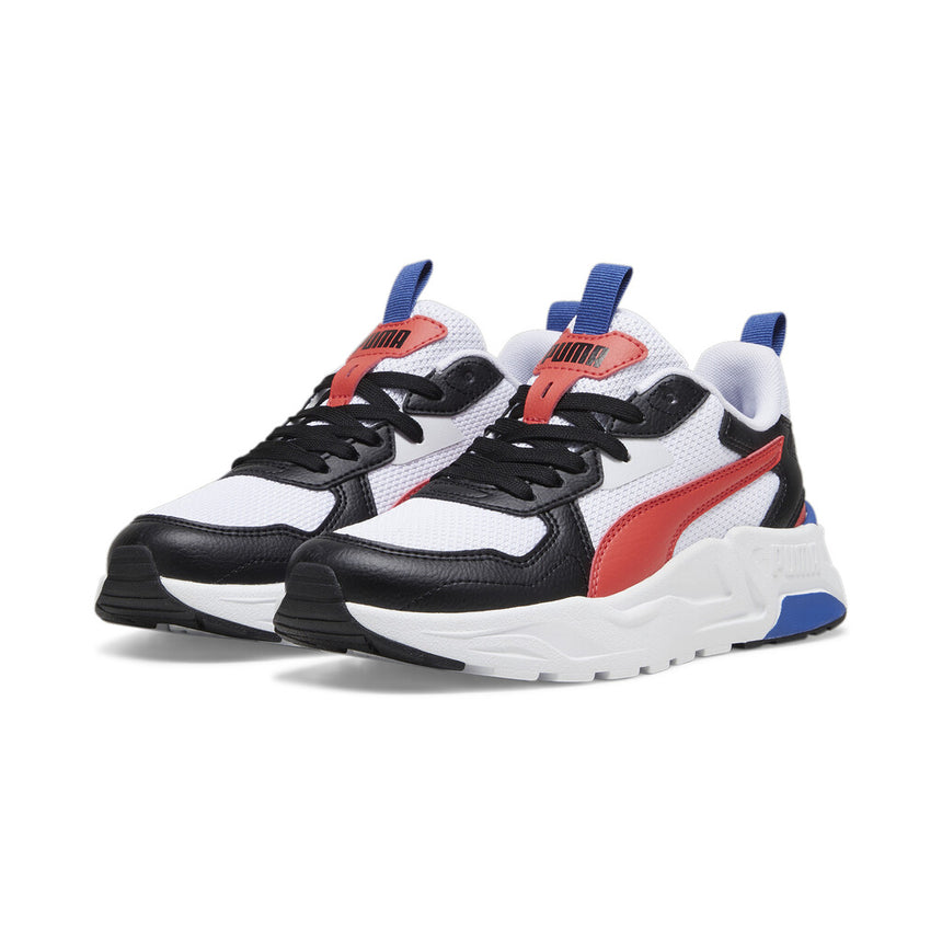 Puma Trinity Lite Jr 391443 09 White-Active Red-Black