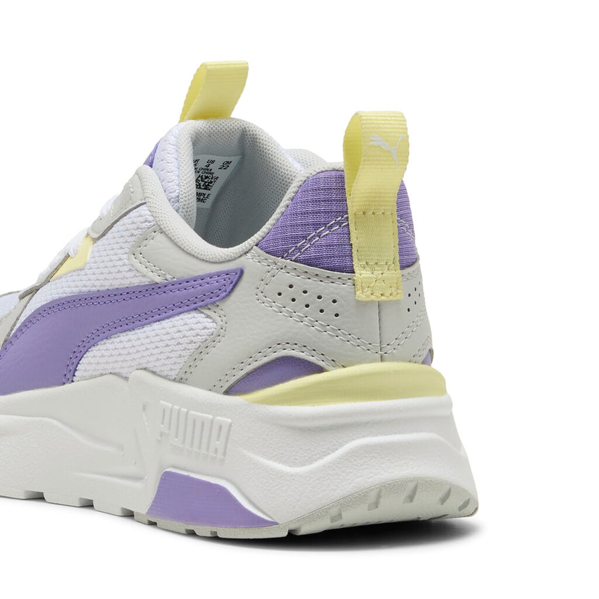 PUMA TRINITY  LITE JR 391443 18 WHITE-LAVENDER ALERT-GRAY