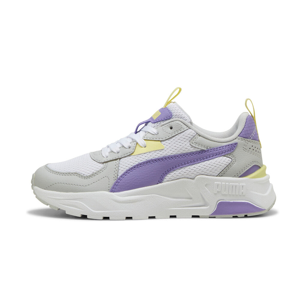 PUMA TRINITY  LITE JR 391443 18 WHITE-LAVENDER ALERT-GRAY