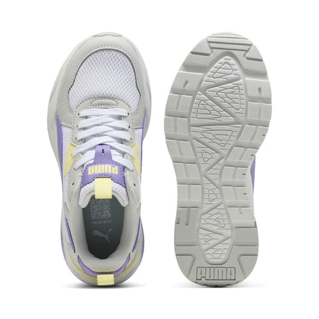 PUMA TRINITY  LITE JR 391443 18 WHITE-LAVENDER ALERT-GRAY