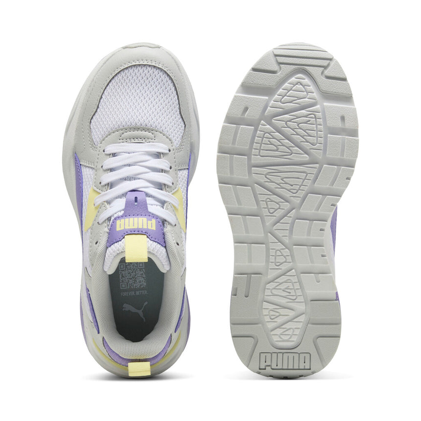PUMA TRINITY  LITE JR 391443 18 WHITE-LAVENDER ALERT-GRAY