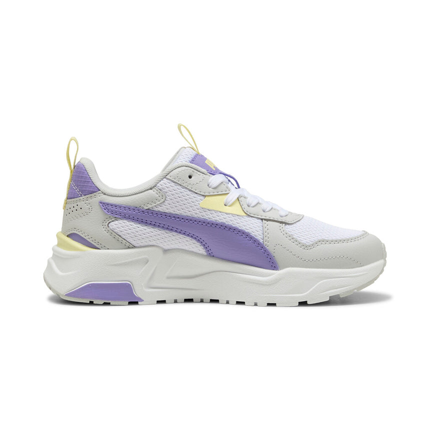 PUMA TRINITY  LITE JR 391443 18 WHITE-LAVENDER ALERT-GRAY