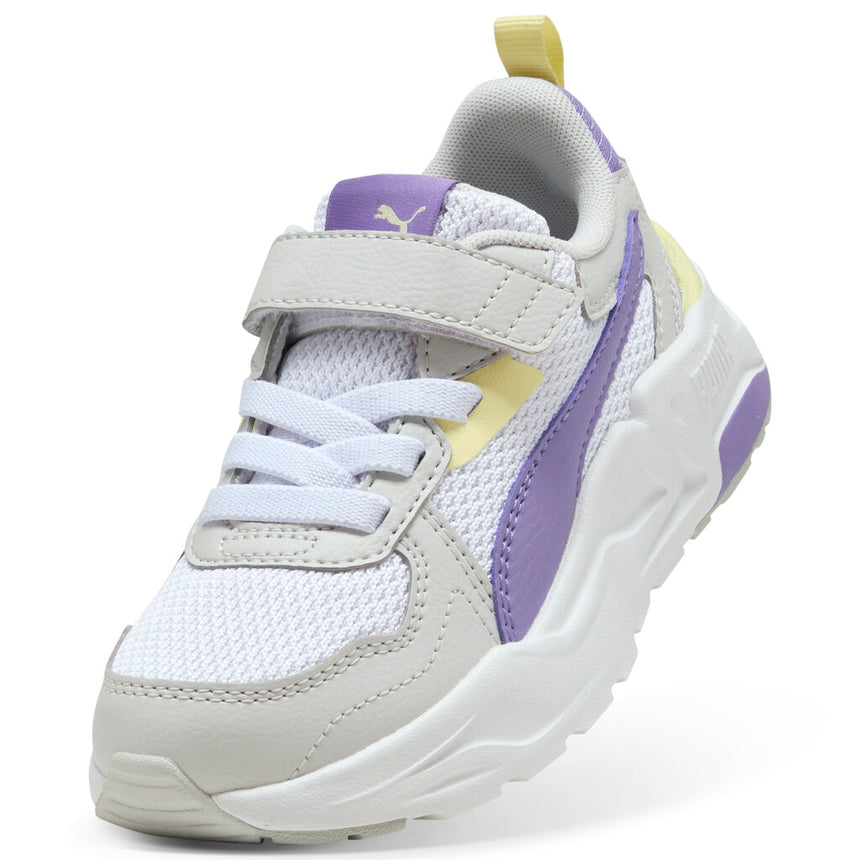 PUMA TRINITY LITE AC+PS 391480 18 WHITE-LAVENDER ALERT-GRAY