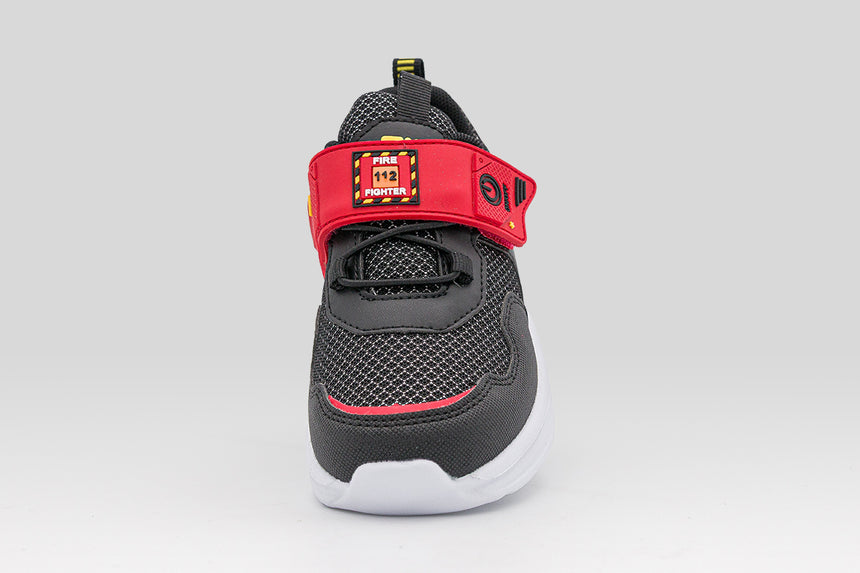 Fila Firefighter αθλητικο με velcro φωτακια και ηχο (3BK61007-001) μαυρο κοκκινο