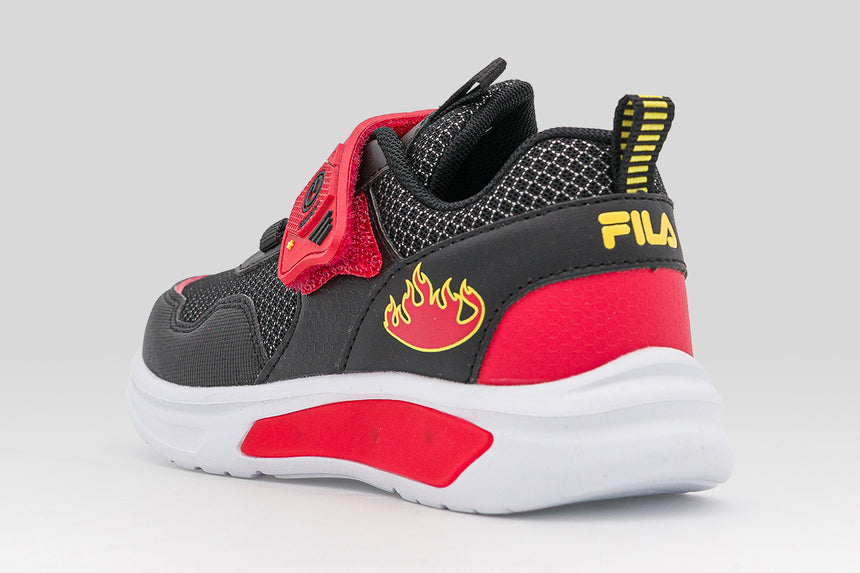 Fila Firefighter αθλητικο με velcro φωτακια και ηχο (3BK61007-001) μαυρο κοκκινο