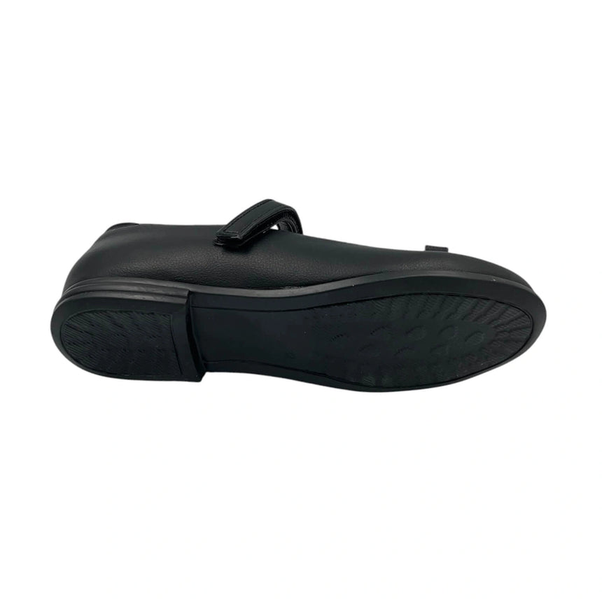 Bonito μπαρέτα μαύρη ματ κορίτσι με velcro 1226-04black