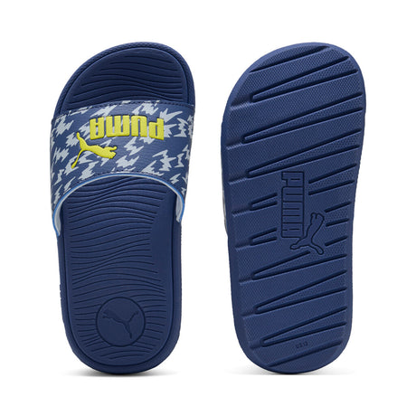 Puma sliders 400910 01 cool cat 2.0 poised 2 racePs blue-lemon slippers