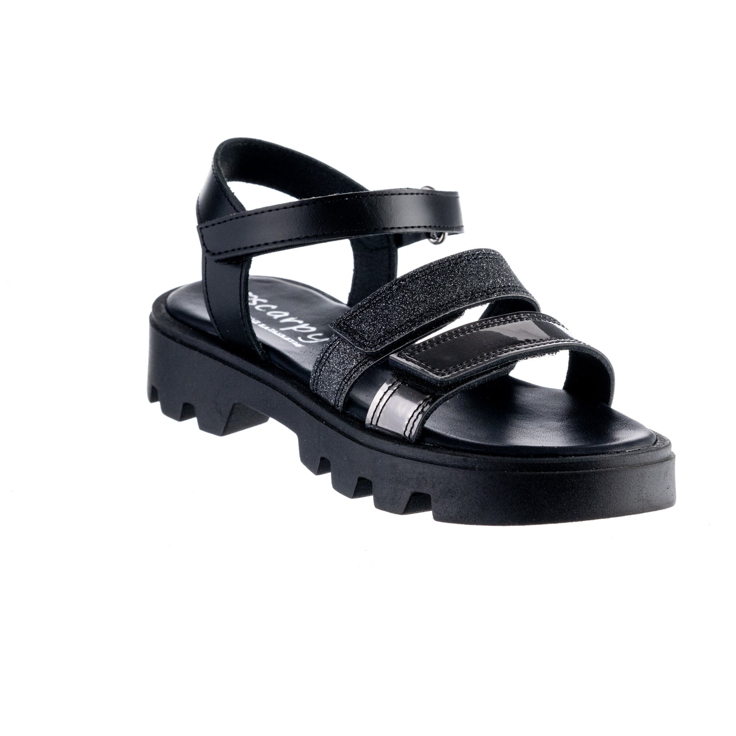 Bonito AK25-41 πεδιλο δερματινο με ανταμια στο πελμα μαυρο