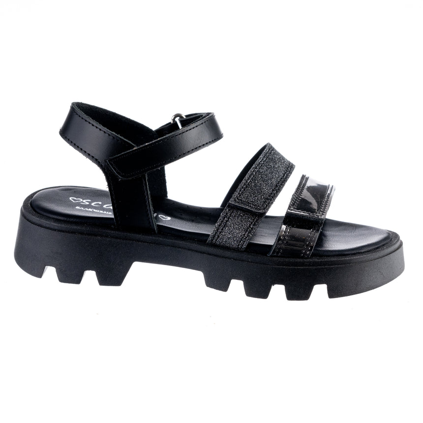 Bonito AK25-41 πεδιλο δερματινο με ανταμια στο πελμα μαυρο