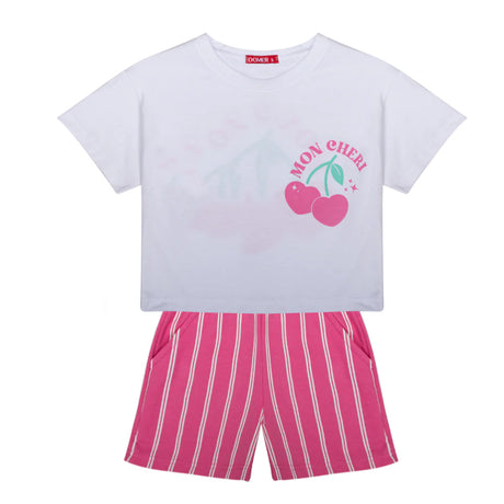 Domer 4580 girl's set fuchsia
