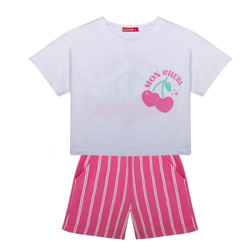 Domer 4580 girl's set fuchsia