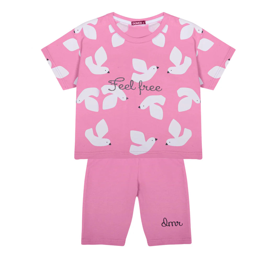 Domer 4586 girl's set pink