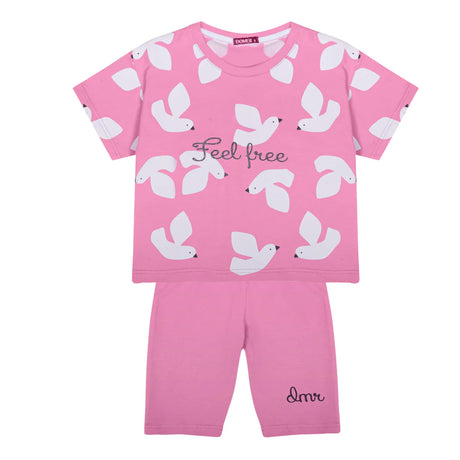 Domer 4586 girl's set pink
