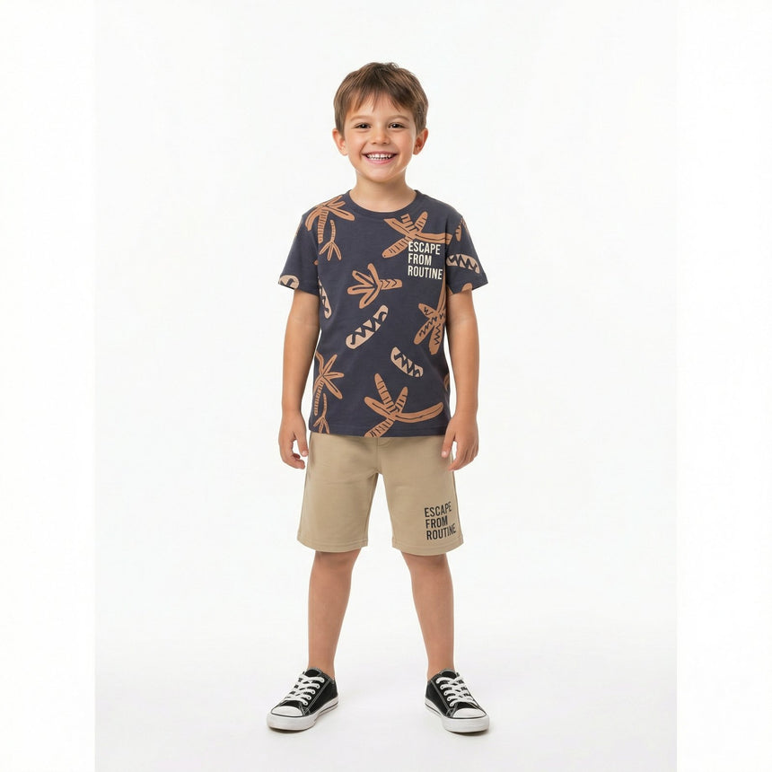 Trax παιδικό Σετ για αγόρι βερμούδα/μπλούζα 49338