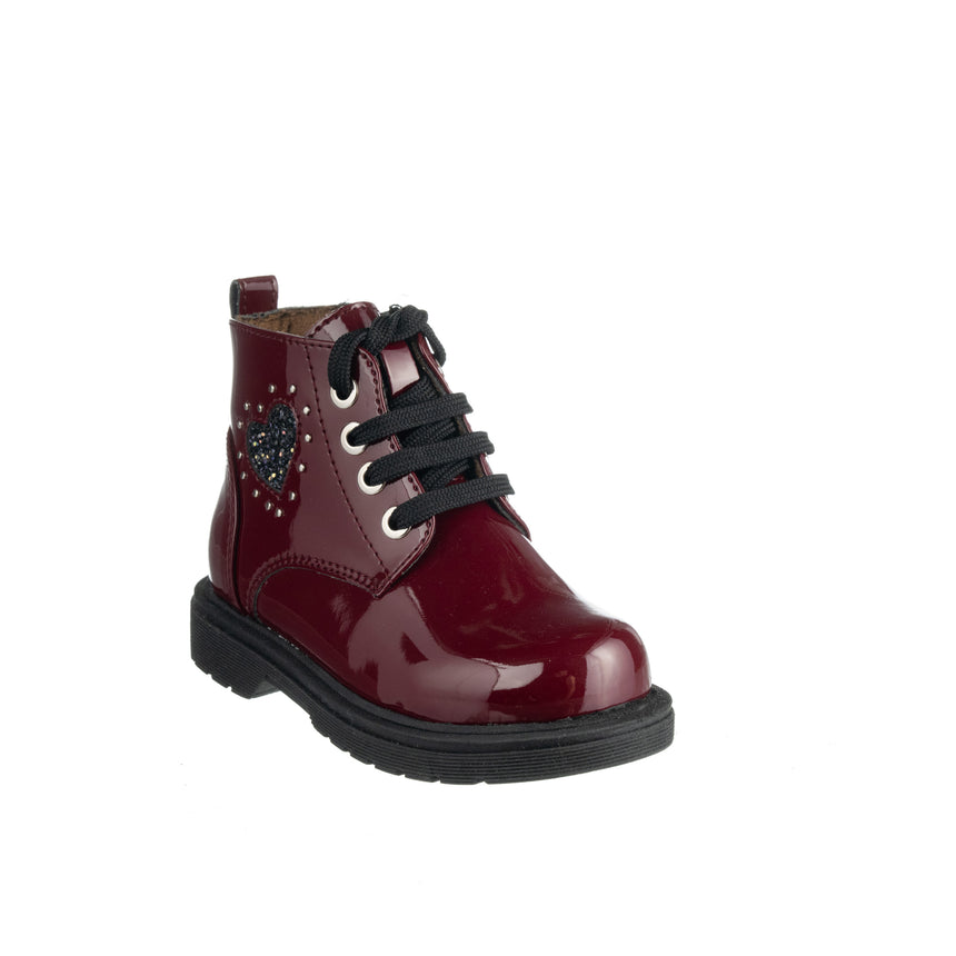 bonito x25-546 μπορντο λουστρινι με καρδουλα