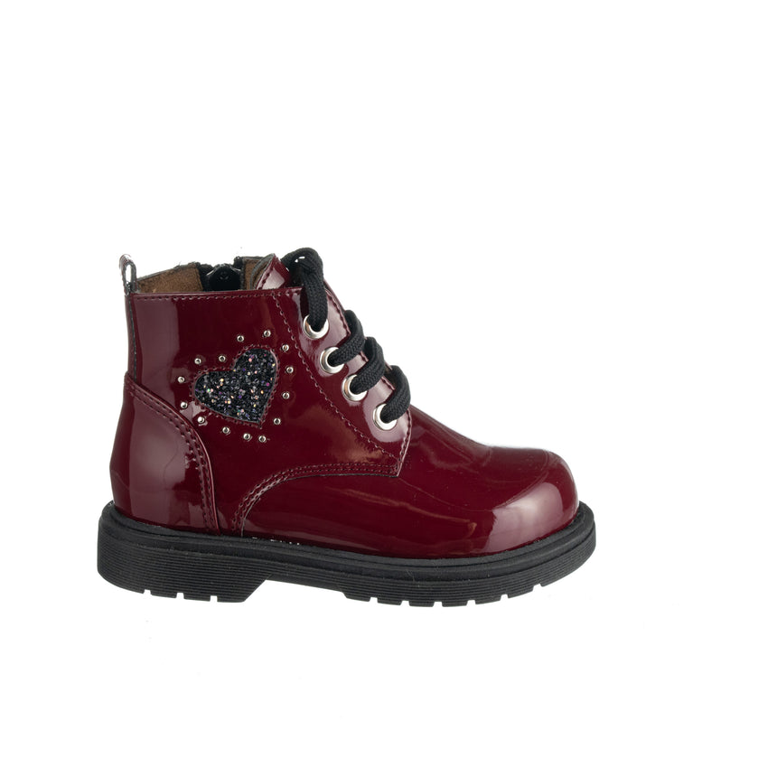 bonito x25-546 μπορντο λουστρινι με καρδουλα